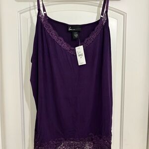 Lane Bryant Deep Purple Lace Camisole